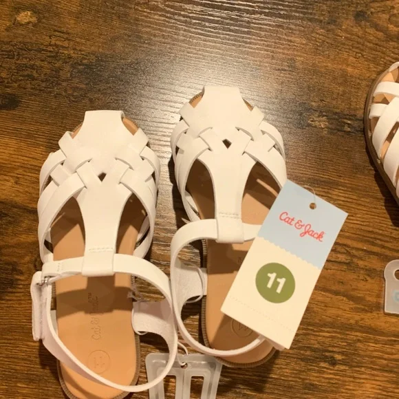Buy 1 get one 50% off kids shoes Mix&Match 
Cat & Jack White Kids Sandals - Picture 6 of 7